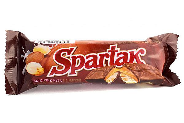  Батончик Spartak нуга с мягкой карамелью и арахисом 50 г в интернет-магазине продуктов с Преображенского рынка Apeti.ru