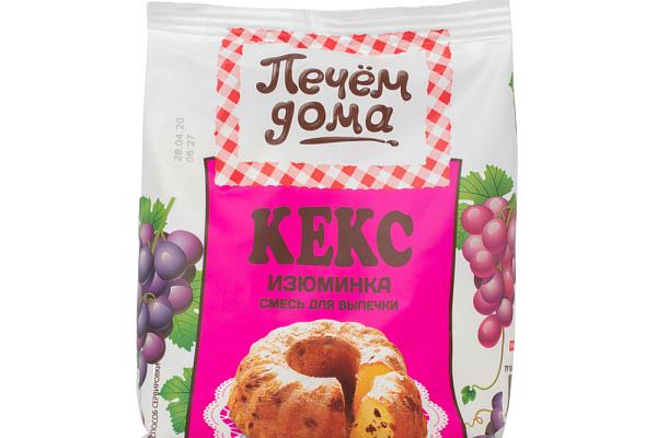  Смесь для выпечки Печем дома кекс изюминка 400 г в интернет-магазине продуктов с Преображенского рынка Apeti.ru