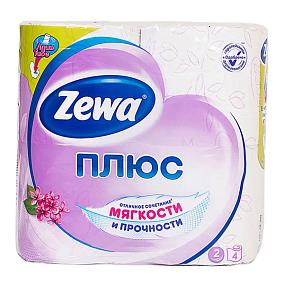  Туалетная бумага Zewa Плюс двухслойная сирень 4 шт в интернет-магазине свежих фермерских продуктов Apeti.ru