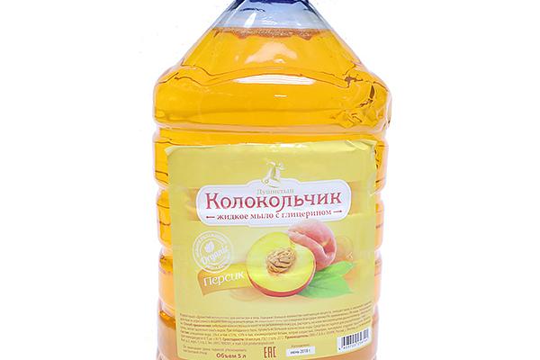  Жидкое мыло с глицерином Персик Колокольчик, 5 л в интернет-магазине продуктов с Преображенского рынка Apeti.ru