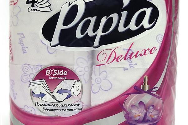  Туалетная бумага Papia четырехслойная Deluxe Dolce Vita 4 шт в интернет-магазине продуктов с Преображенского рынка Apeti.ru