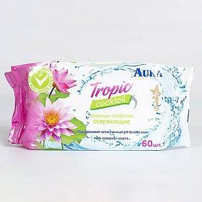 Салфетки влажные Aura Tropic Cocktail освежающие 60 шт в интернет-магазине свежих фермерских продуктов Apeti.ru