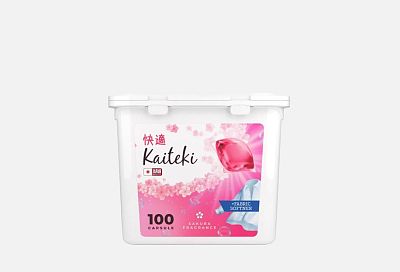 Капсулы для стирки Kaiteki Capsul Softener c ароматом Сакуры 100 шт