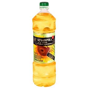  Масло подсолнечное Кубаночка рафинированное 1 л в интернет-магазине продуктов с Преображенского рынка Apeti.ru