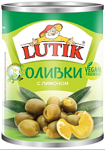 Оливки LUTIK с лимоном 280 г