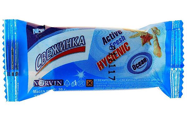  Средство таблетка для унитаза Свежинка море 30 г в интернет-магазине продуктов с Преображенского рынка Apeti.ru