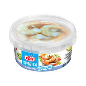 Креветки королевские очищенные с хвостиком в рассоле, VICI, 200 гр. в Apeti.ru  Креветки королевские очищенные с хвостиком в рассоле, VICI, 200 гр. в интернет-магазине свежих фермерских продуктов Apeti.ru