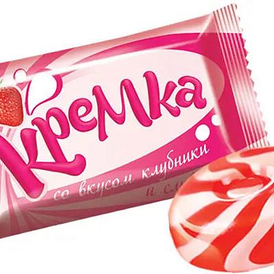  Карамель Кремка со вкусом клубники и сливок 250г в интернет-магазине свежих фермерских продуктов Apeti.ru
