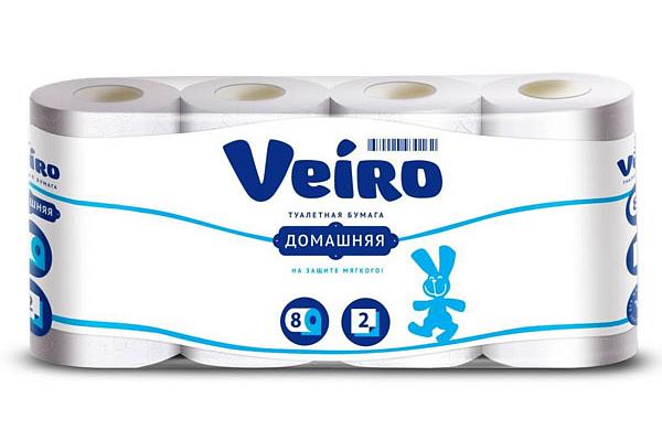  Туалетная бумага Veiro домашняя двухслойная 8 шт в интернет-магазине продуктов с Преображенского рынка Apeti.ru