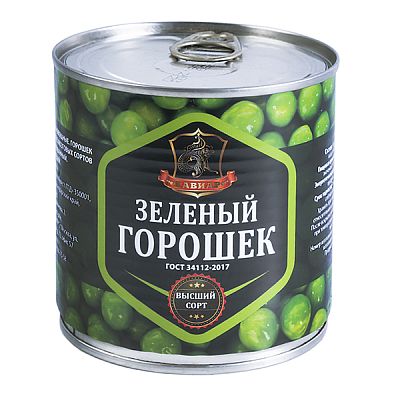 Горошек зеленый Хавиар из мозговых сортов 420 г