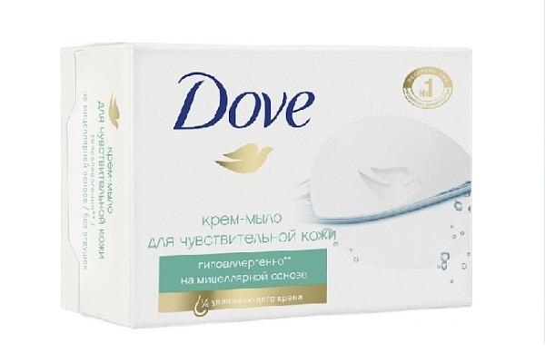  Крем-мыло Dove гипоаллергенное для чувствительной кожи 100 г в интернет-магазине продуктов с Преображенского рынка Apeti.ru