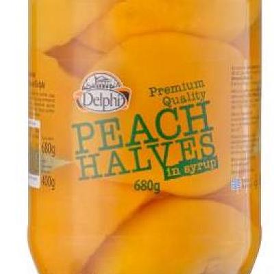  Персики половинки в сиропе Отборные Delphi 680 гр в интернет-магазине свежих фермерских продуктов Apeti.ru