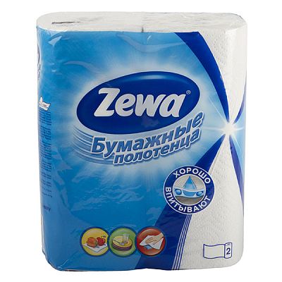 Полотенца бумажные Zewa двухслойные 2 шт
