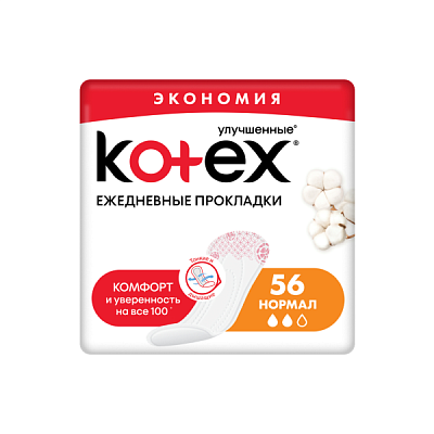 Прокладки ежедневные Kotex Deo нормал 56 шт в Apeti.ru Прокладки ежедневные Kotex Deo нормал 56 шт в интернет-магазине свежих фермерских продуктов Apeti.ru