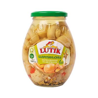 Шампиньоны LUTIK маринованные по-дворянски ст/б 580 г в Apeti.ru Шампиньоны LUTIK маринованные по-дворянски ст/б 580 г в интернет-магазине свежих фермерских продуктов Apeti.ru