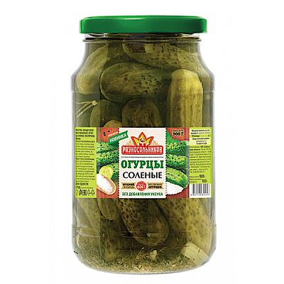  Огурцы соленые с лимонной кислотой "Разносольников" 900 г в интернет-магазине свежих фермерских продуктов Apeti.ru