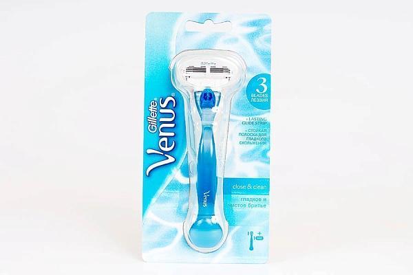  Бритва Venus с 1 сменной кассетой Gillette голубая 1 шт в интернет-магазине продуктов с Преображенского рынка Apeti.ru