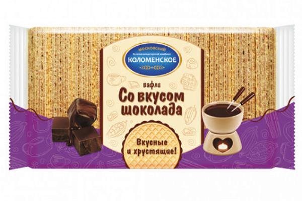  Вафли Коломенское со вкусом шоколада 220 г в интернет-магазине продуктов с Преображенского рынка Apeti.ru