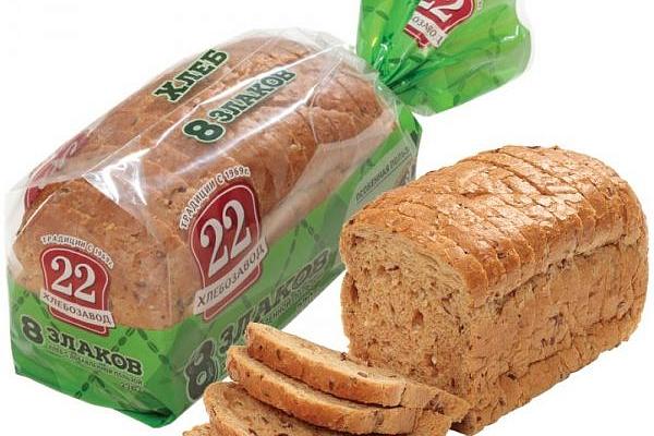  Хлеб Хлебозавод №22 8 злаков в интернет-магазине продуктов с Преображенского рынка Apeti.ru