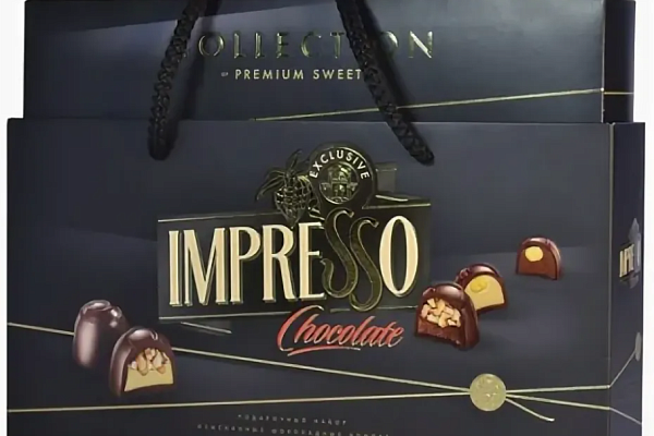  Спартак конфеты IMPRESSO 424 гр. 1*4шт.(черный)  в интернет-магазине продуктов с Преображенского рынка Apeti.ru