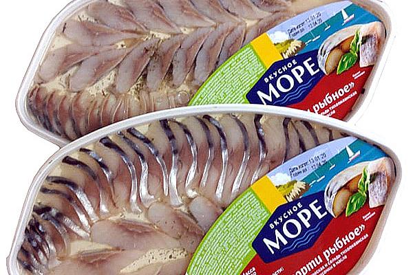  Ассорти рыбное «Вкусное Море» скумбрия и сельдь в масле, 150 г в интернет-магазине продуктов с Преображенского рынка Apeti.ru