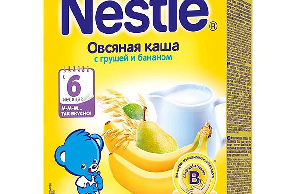  Каша овсяная Nestle молочная с грушей и бананом для детей с 6 месяцев 220 г в интернет-магазине продуктов с Преображенского рынка Apeti.ru
