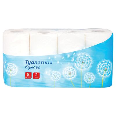 Туалетная бумага OfficeClean двухслойная 8 шт