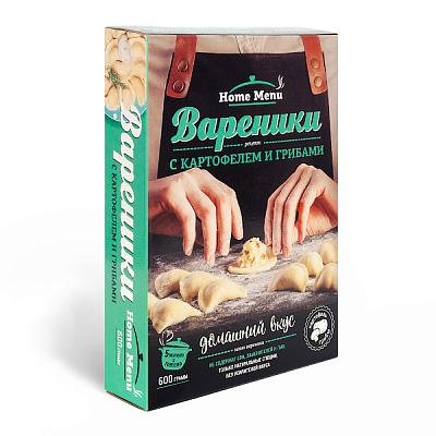  Вареники Home Menu с картофелем и грибами 600 г в интернет-магазине свежих фермерских продуктов Apeti.ru