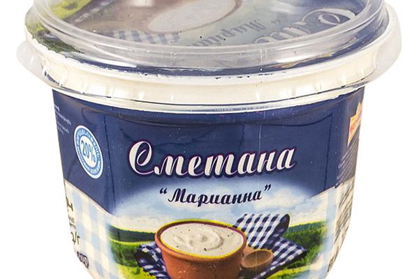  Сметана 20% Марианна 250 г в интернет-магазине продуктов с Преображенского рынка Apeti.ru