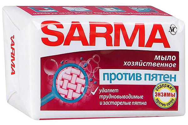 Мыло хозяйственное Sarma против пятен 140 г в интернет-магазине продуктов с Преображенского рынка Apeti.ru