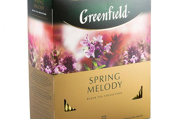  Чай черный Greenfield Spring Melody с ароматом фруктов и душистых трав 100 пак в интернет-магазине продуктов с Преображенского рынка Apeti.ru