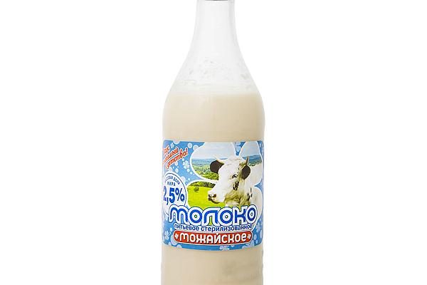  Молоко Можайское 3,2% БЗМЖ 0,45 л ст/б в интернет-магазине продуктов с Преображенского рынка Apeti.ru