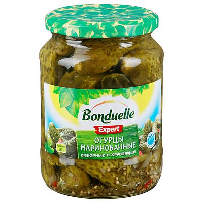  Огурцы Bonduelle маринованные отборные и хрустящие 6-9 см 680 г в интернет-магазине свежих фермерских продуктов Apeti.ru