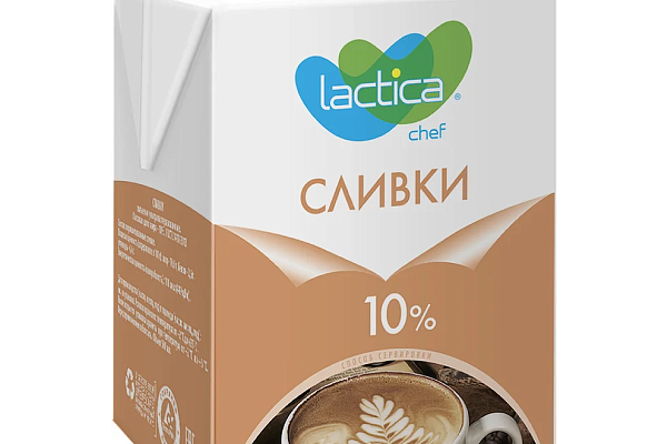  Сливки Lactica 10% 500мл в интернет-магазине продуктов с Преображенского рынка Apeti.ru