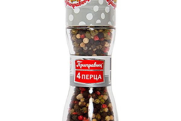  Приправа Приправыч 4 перца с мельницей 43 г в интернет-магазине продуктов с Преображенского рынка Apeti.ru