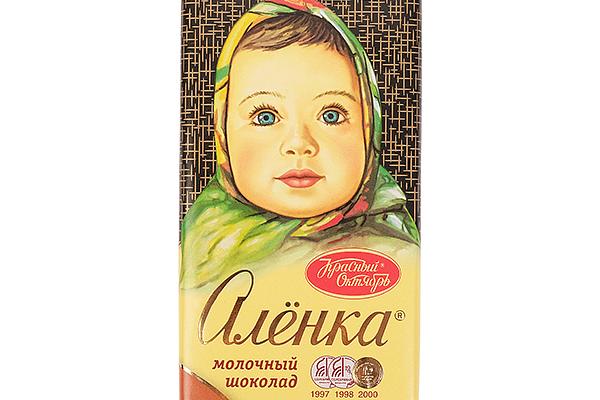  Шоколад Красный Октябрь Аленка молочный 90 г в интернет-магазине продуктов с Преображенского рынка Apeti.ru