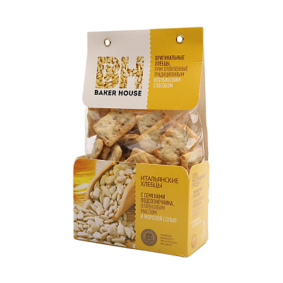 Хлебцы Baker House с семечками, солью 250 г