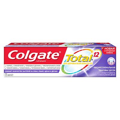  Зубная паста Colgate Total 12 профессиональная отбеливающая 75 мл в интернет-магазине свежих фермерских продуктов Apeti.ru