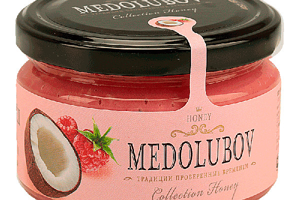  Крем-мед Medolubov малина с кокосом 250 мл в интернет-магазине продуктов с Преображенского рынка Apeti.ru