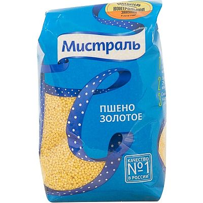 Крупа пшено Мистраль золотое шлифованное 900 г
