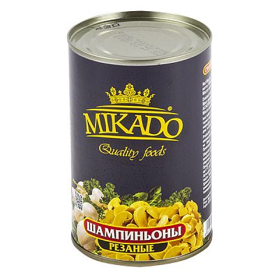 Шампиньоны Mikado резаные 400 г