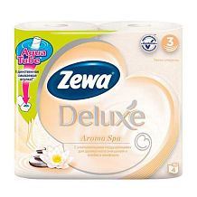 Туалетная бумага Zewa Deluxe трехслойная aroma spa 4 шт