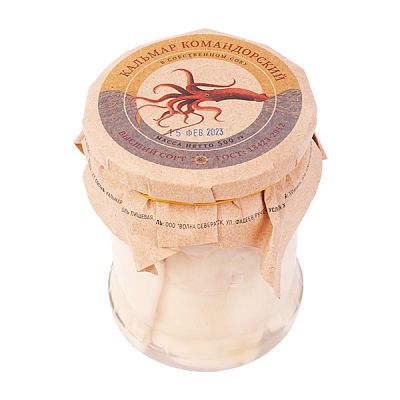 Кальмар командорский Волна севера в собственном соку 500 г