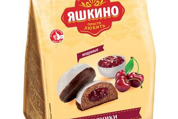  Пряники Яшкино с вишневой начинкой 350 г в интернет-магазине продуктов с Преображенского рынка Apeti.ru