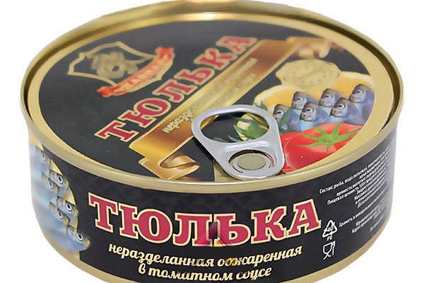  Тюлька неразделанная "Хавиар" обжаренная в томатном соусе 240 г в интернет-магазине продуктов с Преображенского рынка Apeti.ru