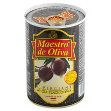 Маслины Maestro de Oliva супергигант с косточкой 425 г