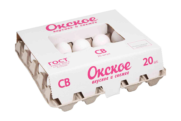  Яйцо куриное белое Окское Высшее 20 шт в интернет-магазине продуктов с Преображенского рынка Apeti.ru