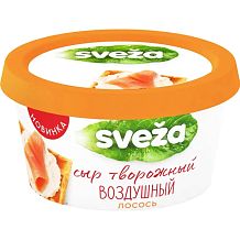 Сыр творожный Савушкин Sveza Воздушный со вкусом лосось 60% 120г