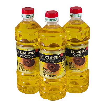  Масло подсолнечное Кубаночка нерафинированное 500 мл в интернет-магазине свежих фермерских продуктов Apeti.ru