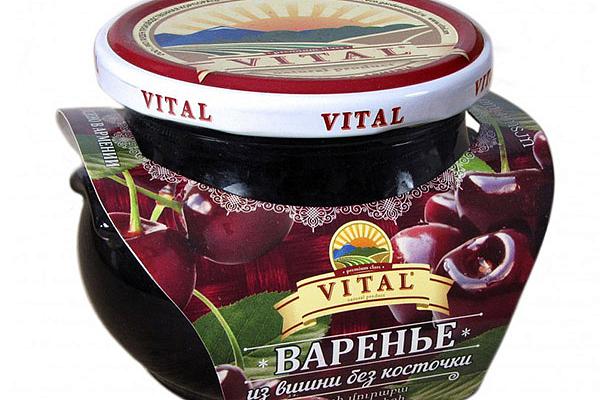  Варенье Vital из вишни без косточки 430 г в интернет-магазине продуктов с Преображенского рынка Apeti.ru